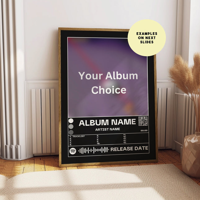 Personalized Album Poster Custom Album Poster Chose Your Own Music Album Cover Custom Album Print Personalized Music Birthday Gift