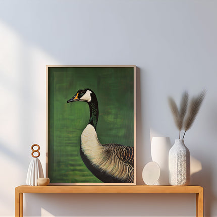 Vintage Goose Print Retro Outdoors Poster Travel Poster Canadian Cabin Cottage Wall Art Waterfowl Duck Poster