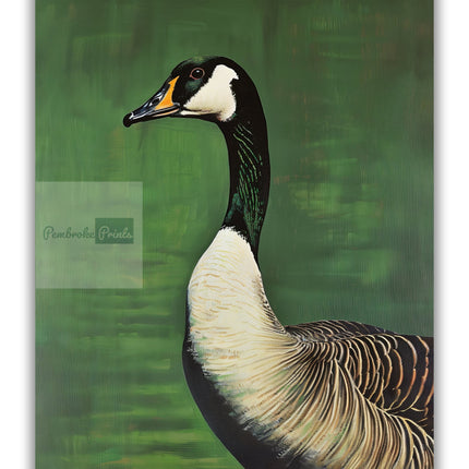 Vintage Goose Print Retro Outdoors Poster Travel Poster Canadian Cabin Cottage Wall Art Waterfowl Duck Poster