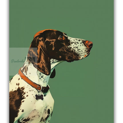 Vintage Pointer Dog Print Retro Duck Hunting Poster Outdoors Poster Travel Cabin Cottage Wall Art Rocky Mountains