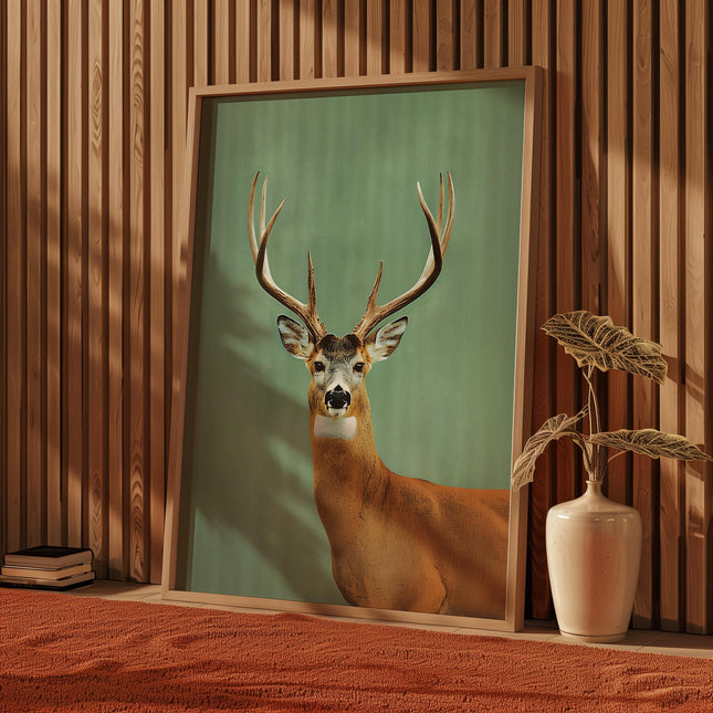 Vintage Whitetail Deer Hunting Print Retro Outdoors Poster Travel Poster Cabin Cottage Wall Art Outdoor Sports Gift