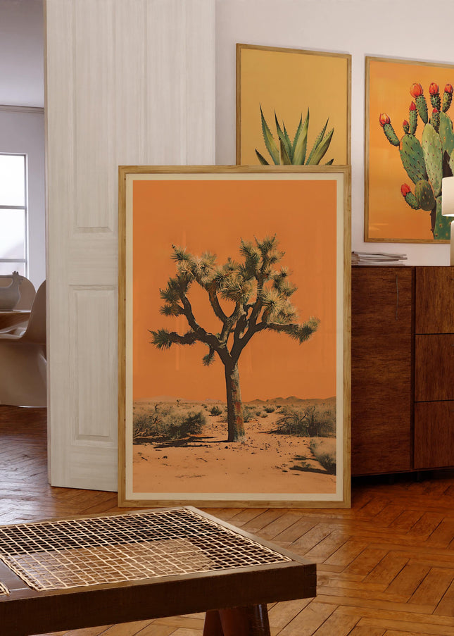 Vintage Joshua Tree Print, The Sonoran Desert Print Retro Outdoors Poster, Arizona Cabin Cottage Wall Art, Botanical Yucca Desert