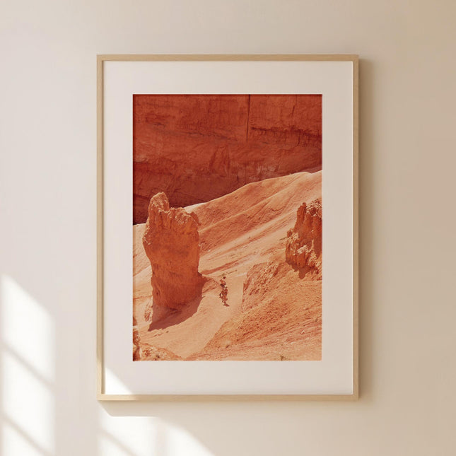 Hiking in the Desert Print Fine Art Photography Desert Hike Vintage Wall Decor Bryce Canyon National Park Photo Retro Y2K 1970s Wall Decor
