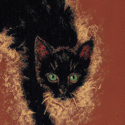 Vintage Black Cat Oil Painting, Fine Art Print Illustration, Animal Art, Retro Cat Poster, Whimsical Wall Art, Poster for Bar Cart