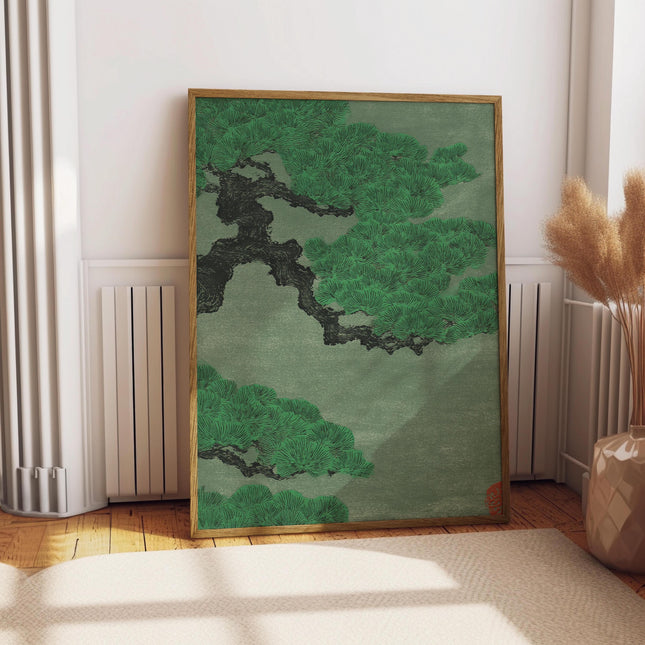 Japanese Bonsai Tree Print, Vintage Abstract Nature Poster, Minimalist Tree Poster, Asian Inspired Decor, Japandi Home Decor