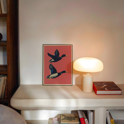 Retro Pop Art Flying Mallard Print, Vintage Outdoors Magazine Poster, Cabin Cottage Wall Art, Waterfowl Duck Hunting Poster for Dad