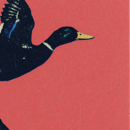 Retro Pop Art Flying Mallard Print, Vintage Outdoors Magazine Poster, Cabin Cottage Wall Art, Waterfowl Duck Hunting Poster for Dad