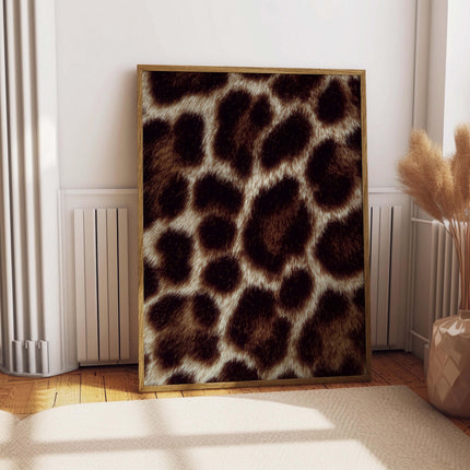 Cheetah Print Wall Art Poster, Golden Animal Pattern Decor, Safari Inspired Nature Artwork, Modern Wildlife Print on Premium Matte Paper