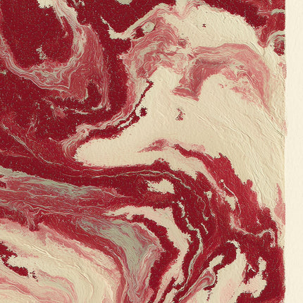 Abstract Red and White Swirl Art Print, Vibrant Minimalist Poster, Modern Maroon Wall Art, Contemporary Textured Artwork for Home Décor