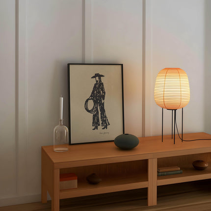 Cowgirl Line Drawing Poster, Western Woman Illustration, Minimalist Cowboy Wall Art, Vintage Rodeo Lasso Art Print