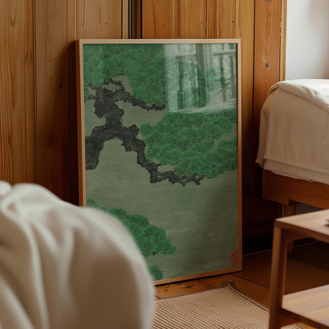 Japanese Bonsai Tree Print, Vintage Abstract Nature Poster, Minimalist Tree Poster, Asian Inspired Decor, Japandi Home Decor