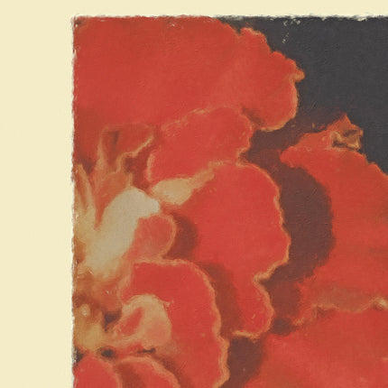 Crimson Abstract Floral Painting, Expressive Red Flower Wall Art, Contemporary Botanical Print, Modern Statement Decor