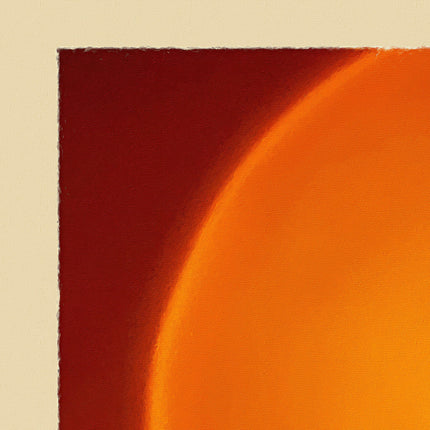 Retro Sun Painting Print, Psychedelic Aura Wall Art, Warm Gradient Solar Poster, 70s Inspired Abstract Home Decor