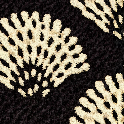 Black and Cream Seashell Pattern Print, Modern Coastal Wall Art, Textured Shell Motif Poster, Neutral Beach House Decor