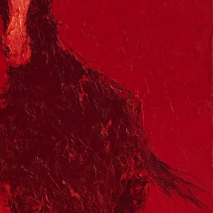 Running Horse Print, Abstract Red Equestrian Wall Art, Bold Oil Painting Poster, Western Horse Charging Decor, Moody Crimson Animal Print