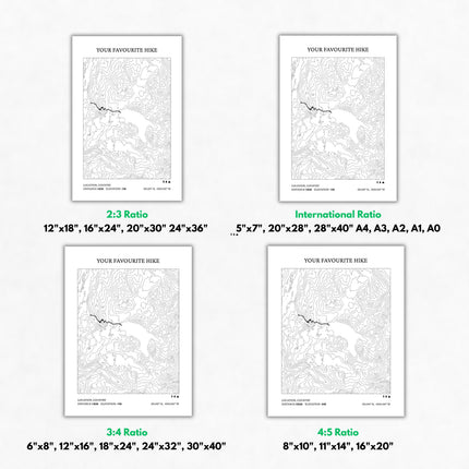 Avalanche Lake Hiking Map Print, Glacier National Park Montana Topographic Poster, USA Trail Hiker Gift, Minimalist Outdoor Adventure Print