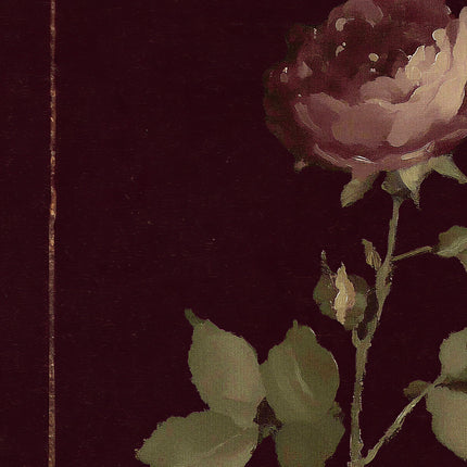 Antique Rose Art Print, Gothic Floral Poster, Moody Burgundy Wall Decor, Victorian Botanical, Dark Bloom Painting, Fine Art Physical Print