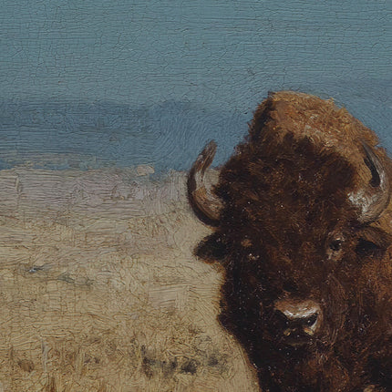 Charging Buffalo Print, Running Bison Wall Art, Vintage American Buffalo Poster, Western Wildlife Action Art, Rustic Prairie Animal Print