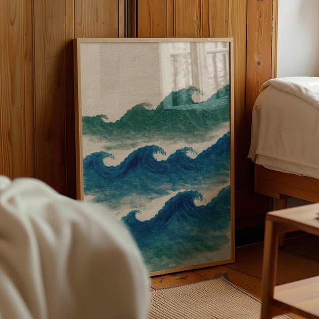Vintage Japanese Wave Print, Retro Great Wave Poster, Japanese Woodblock Art, Oceanic Wall Decor, Antique Sea Illustration, Ukiyo-e Print