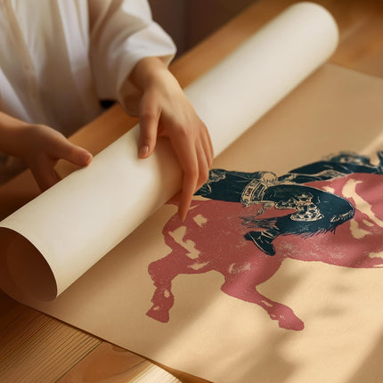Minimalist Bull Rider Sketch, Western Line Art Print, Retro Rodeo Drawing, Modern Cowboy Wall Decor, Rustic Ranch Poster, Masculine Wall Art
