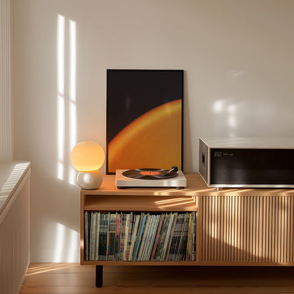 Celestial Sun Painting Art Print, Dark Horizon Solar Wall Art, Minimalist Gold Glow Poster, Modernist Abstract Decor, Moody Sunset Wall Art
